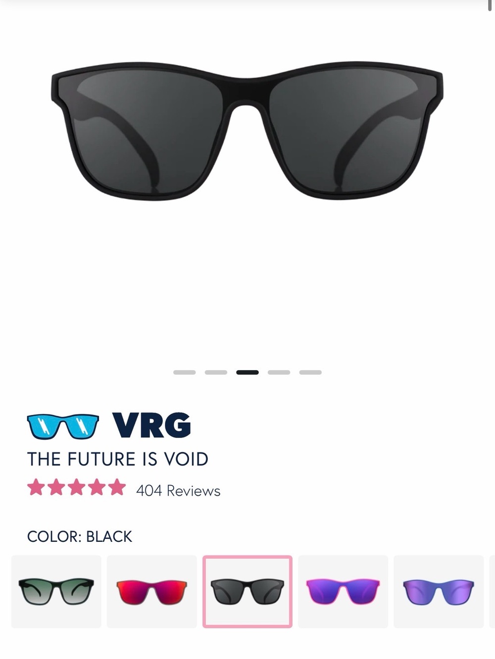 Goodr VRG sunglasses NEW